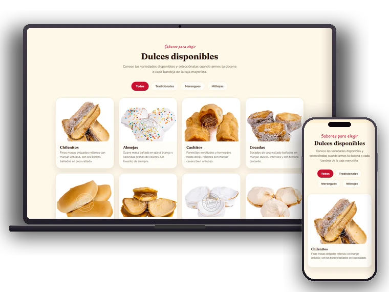 Tienda de Dulces de La Ligua en computador y en teléfono